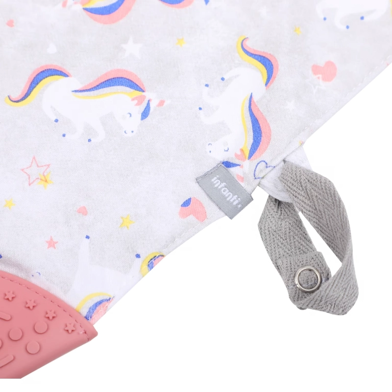 BABERO CON MORDEDOR INFANTI IMPERMEABLE UNICORNIO - 4