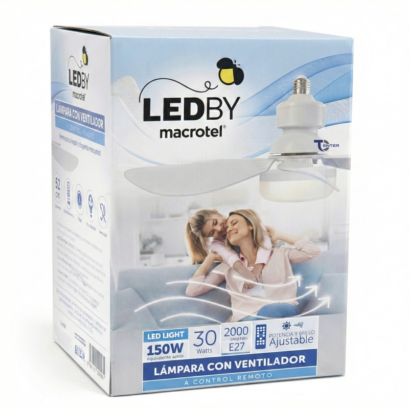 LAMPARA CON VENTILADOR LEDBY MACROTEL E27 LB-VA60 - 5
