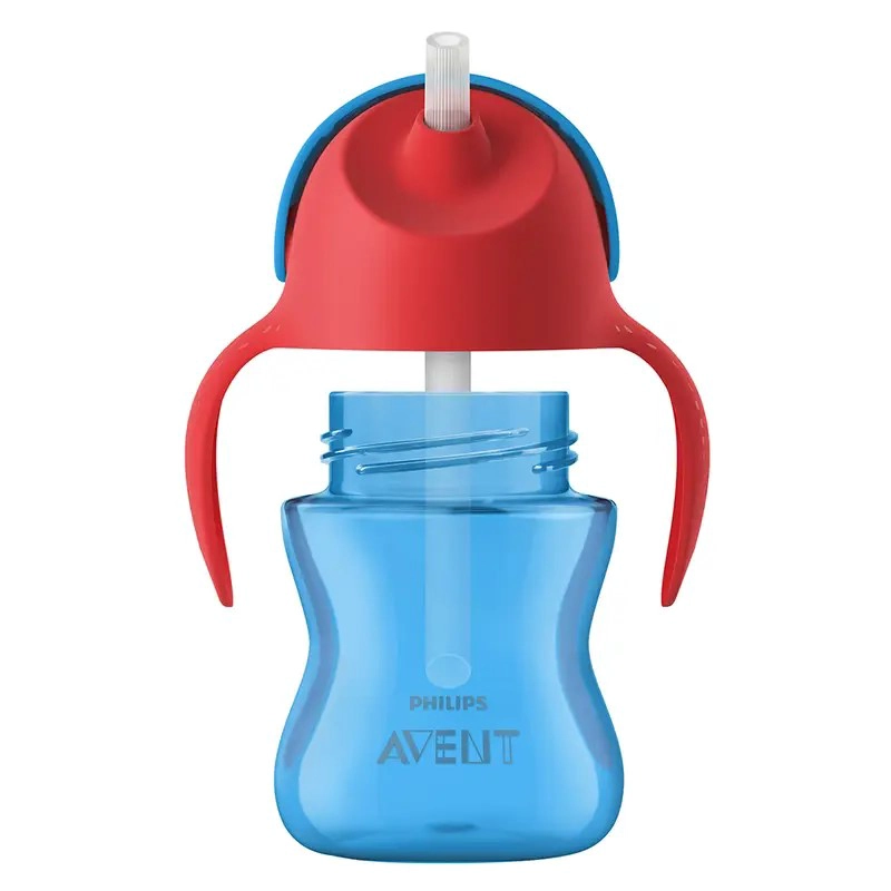 VASO BOMBILLA FLEXIBLE 200ML AVENT DINO AZUL 9M+ SCF796/01 - 4