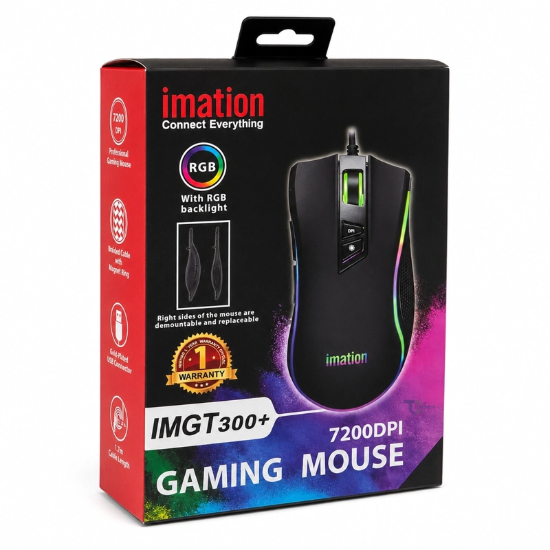 MOUSE GAMER IMATION IMGT300+ RGB 7200 DPI - 4