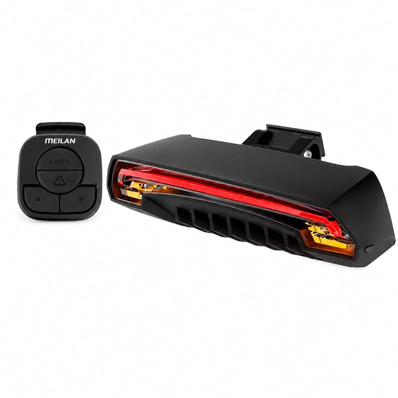 LUZ TRASERA BICICLETA MEILAN X5 CONTROL Y LASER - 2