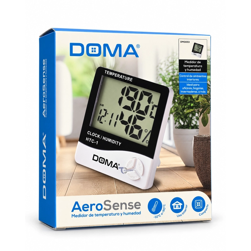 RELOJ DIGITAL DOMA TERMOHIGROMETRO HUMEDAD DM0053 - 4