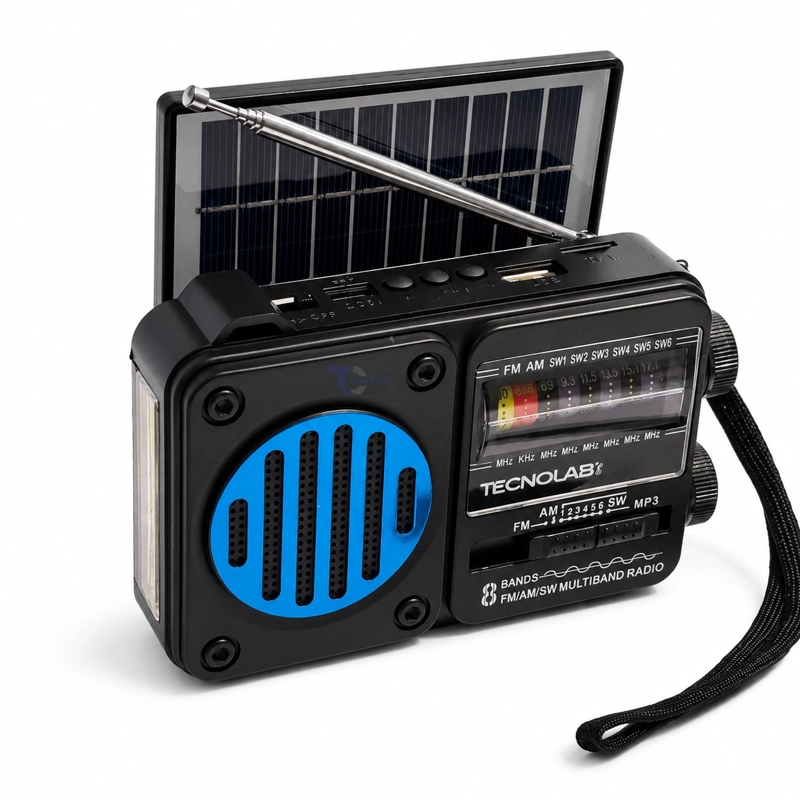 RADIO SOLAR BLUETOOTH 8 BANDAS TECNOLAB TL847BL - 1