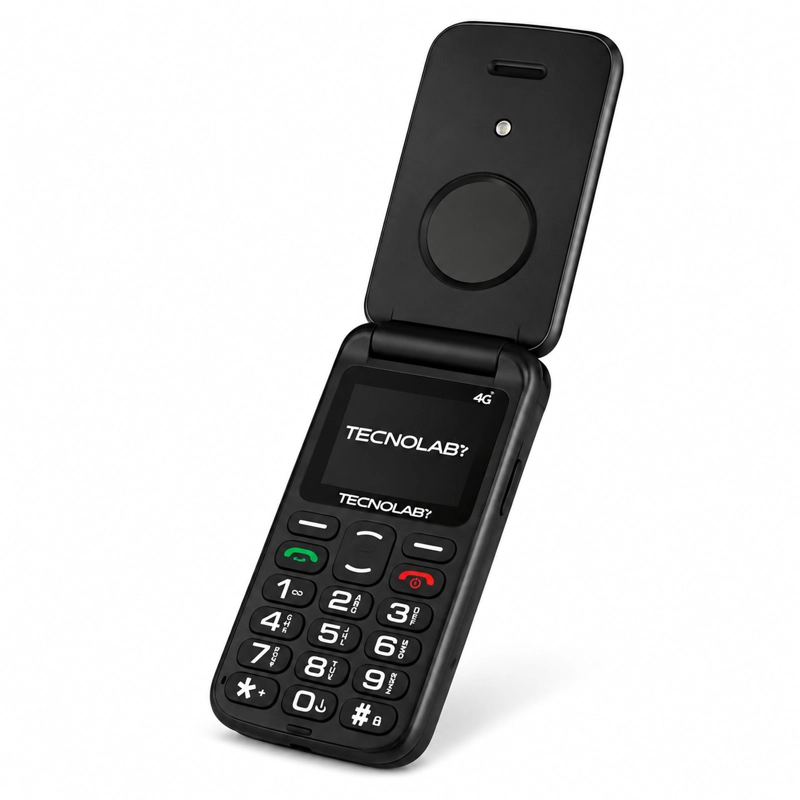 CELULAR ADULTO MAYOR 4G FLIP TECNOLAB TL886BK NEGRO - 1