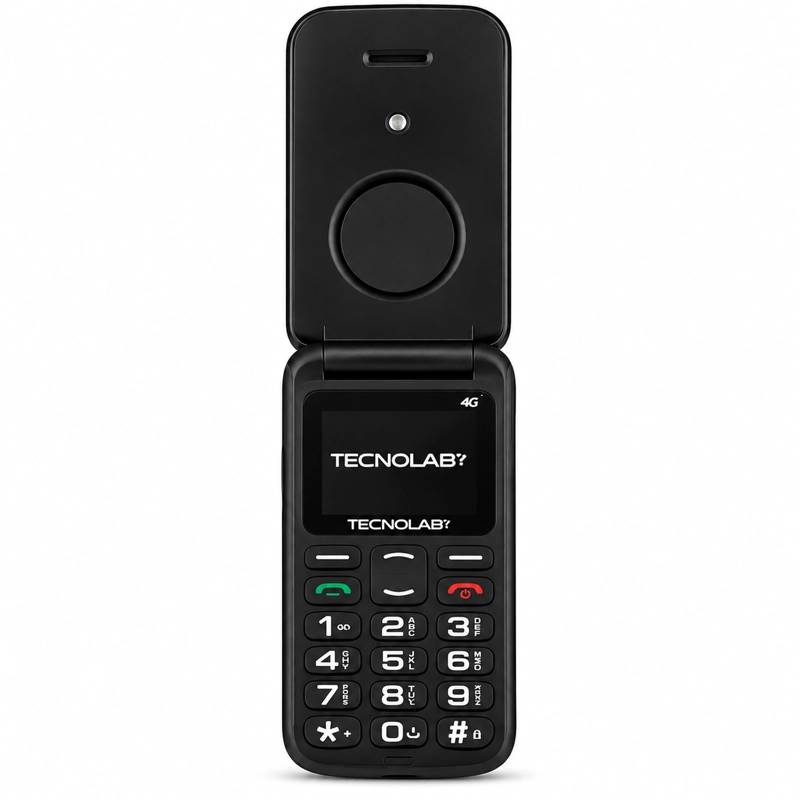 CELULAR ADULTO MAYOR 4G FLIP TECNOLAB TL886BK NEGRO - 2