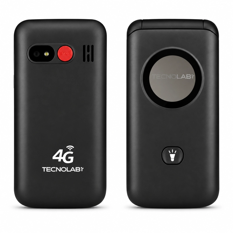 CELULAR ADULTO MAYOR 4G FLIP TECNOLAB TL886BK NEGRO - 3