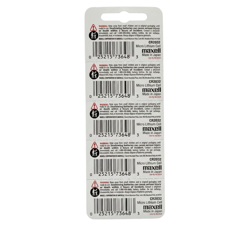 PACK 5 PILAS CR 2032 3V MAXELL TIPO BOTON HOLOGRAMA - 2