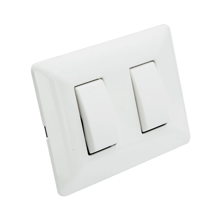 INTERRUPTOR DOBLE PARED MURO 250V 10A PHILCO BLANCO - 1