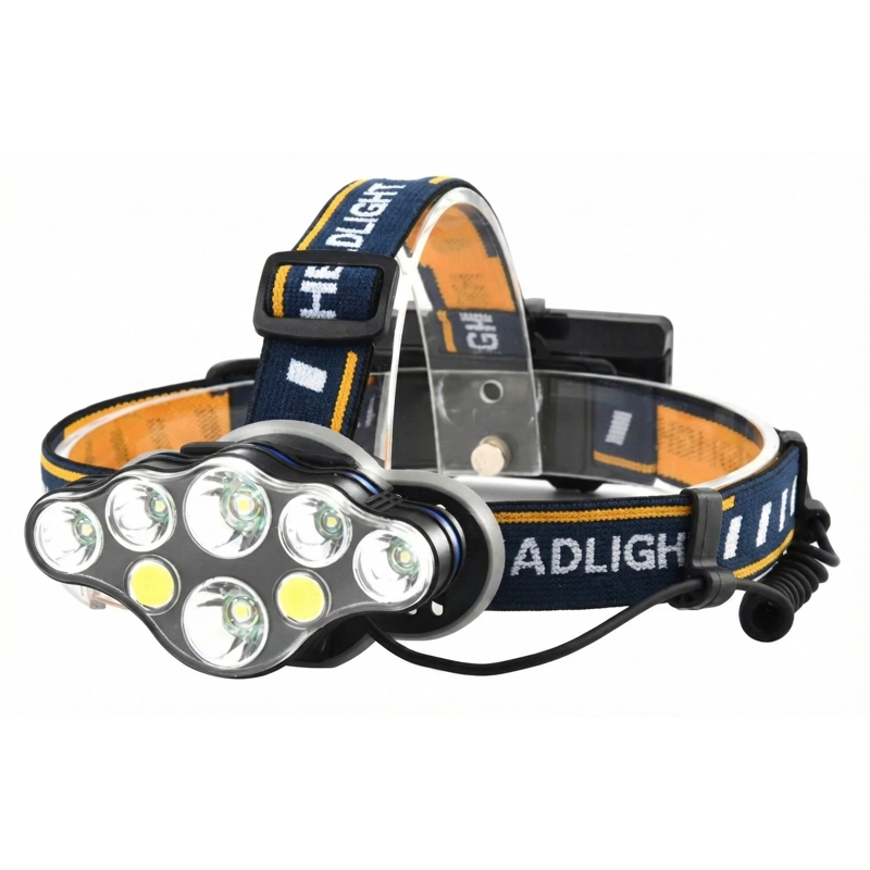LINTERNA CINTILLO LED TECNOLAB 8 FOCOS RECARGABLE TL144 - 1