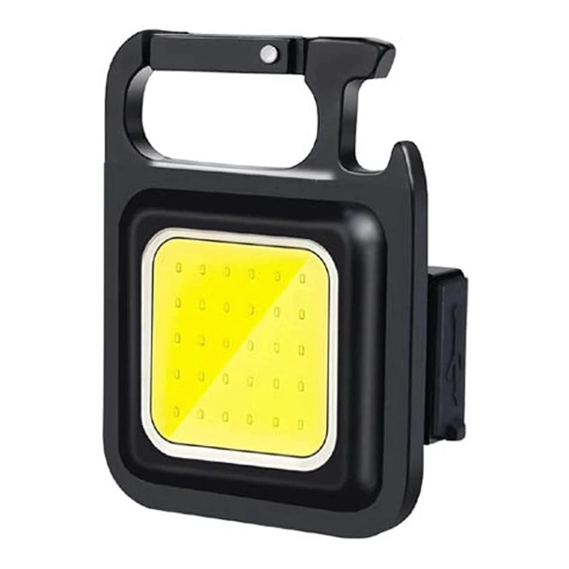 MINI LINTERNA LLAVERO LED COB RECARGABLE CON GANCHO E IMAN - 1