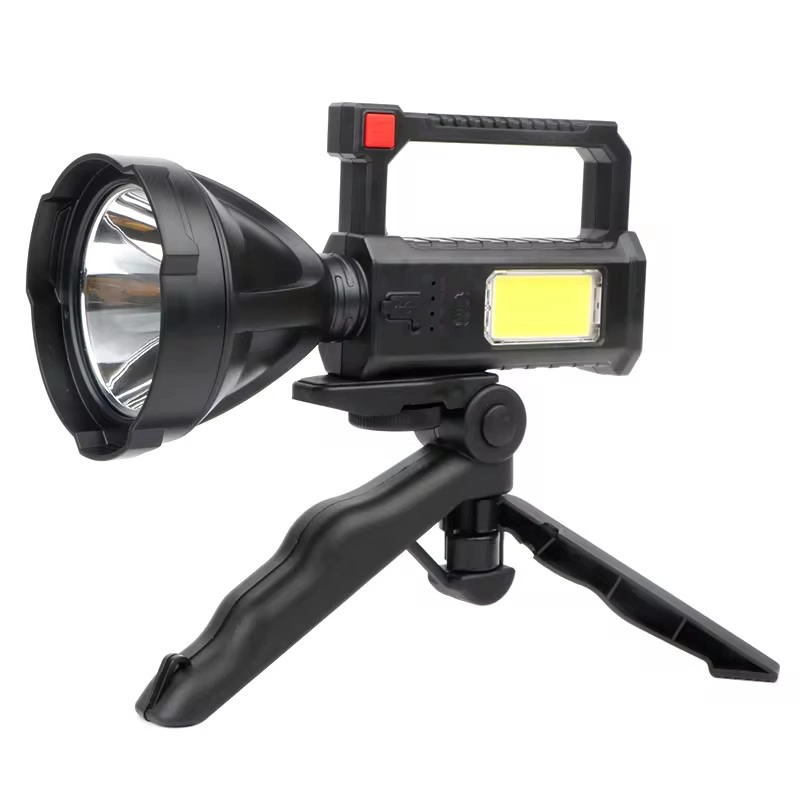 LINTERNA LED CON TRIPODE 1 LED + 1 LED COB RECARGABLE USB - 1