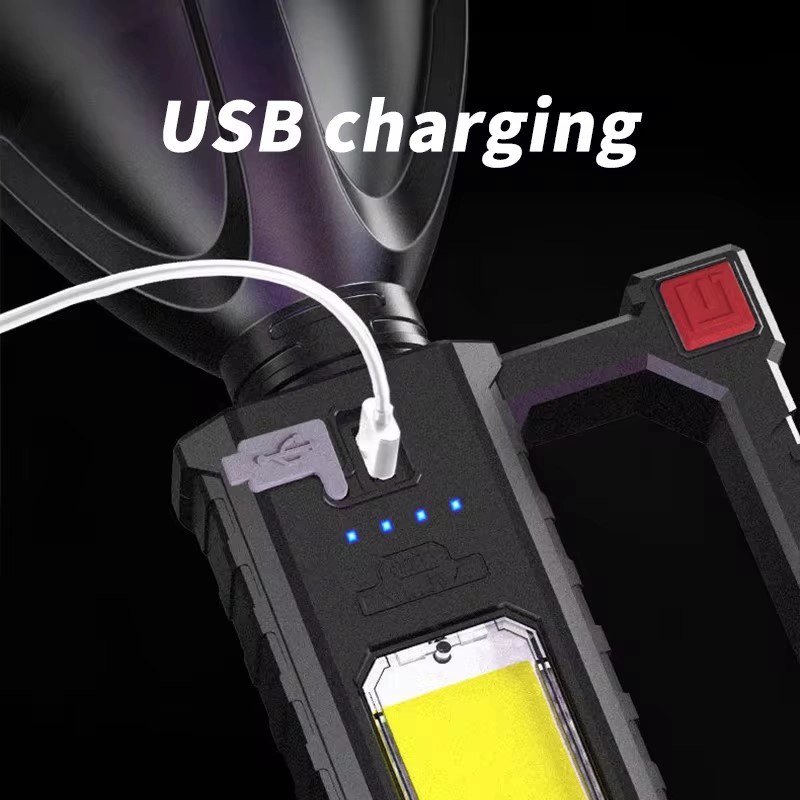 LINTERNA LED CON TRIPODE 1 LED + 1 LED COB RECARGABLE USB - 3