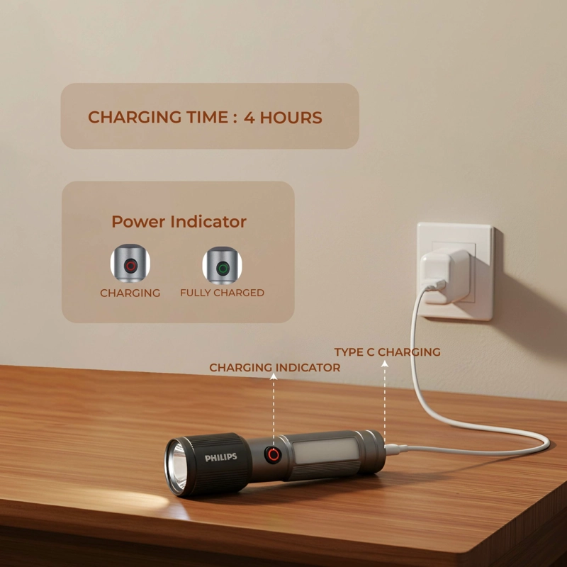 LINTERNA LED RECARGABLE 330LM 7W SFL2153/56 PHILIPS - 4