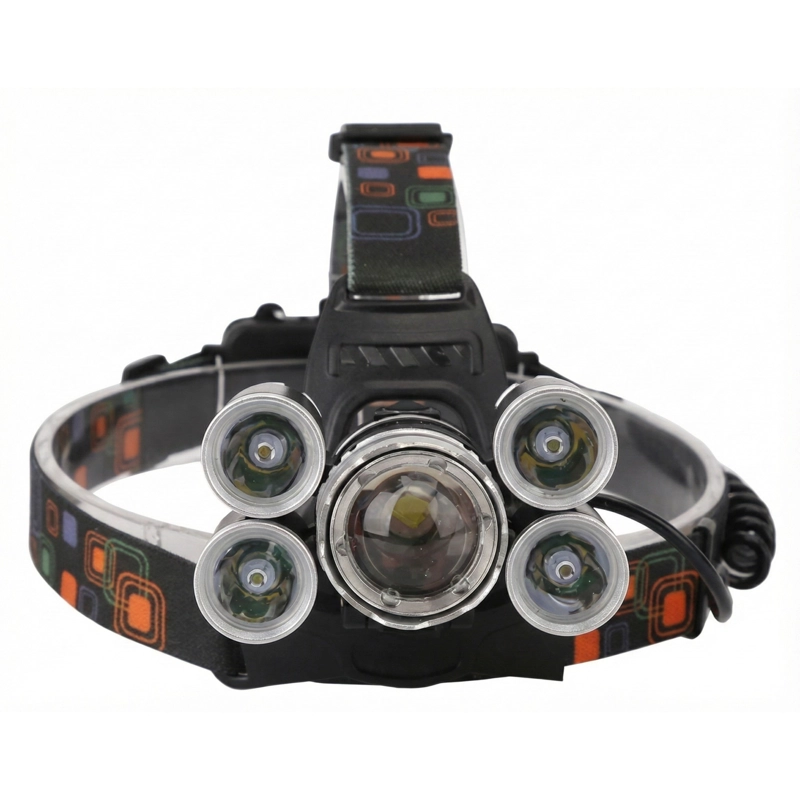LINTERNA CINTILLO LED TECNOLAB 5 FOCOS RECARGABLE TL143 - 2