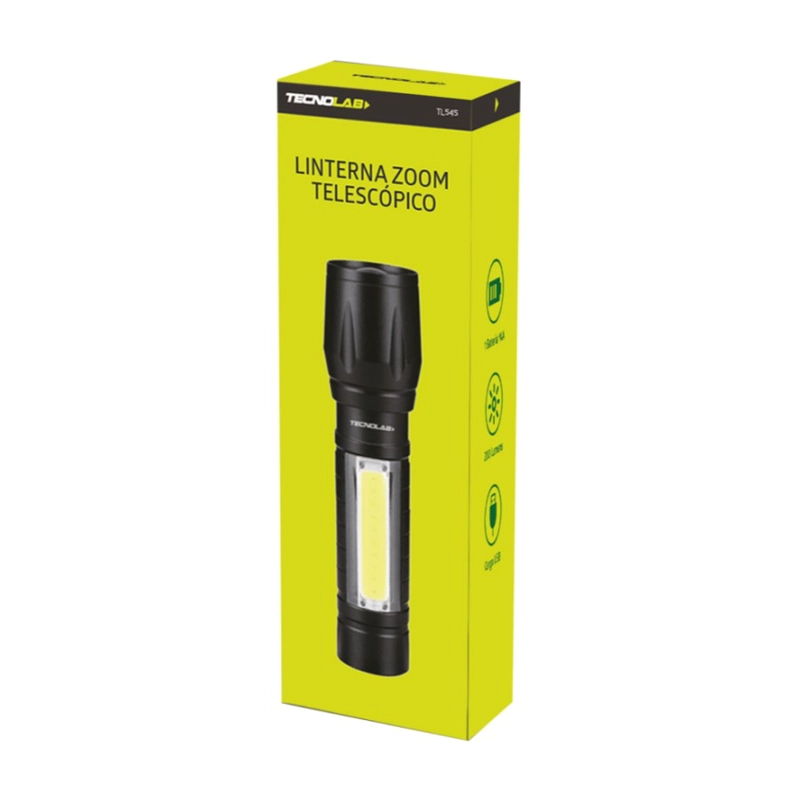 LINTERNA DE BOLSILLO LED COB + XPE Y ZOOM TECNOLAB TL545 - 4