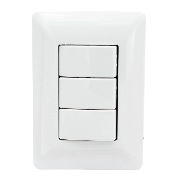 INTERRUPTOR TRIPLE PARED MURO 250V 10A PHILCO BLANCO - 1