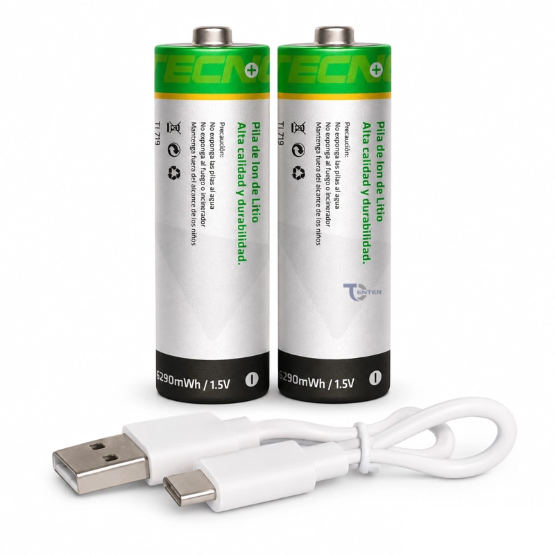 PACK 2 PILAS RECARGABLES AA LITIO TECNOLAB TL-719 - 3