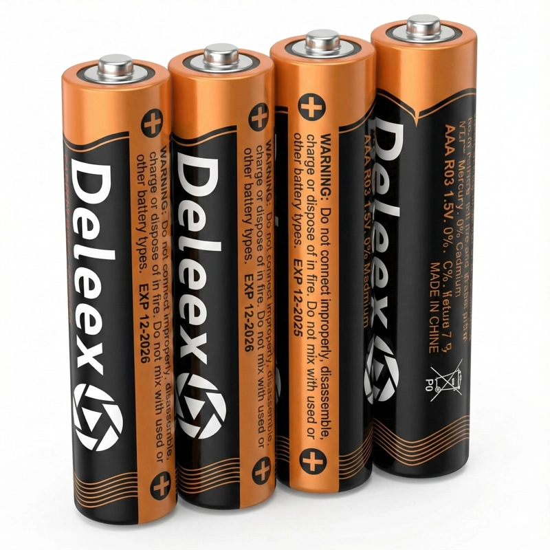 PACK 60 PILAS DELEEX GOLD AAA CARBON BATTERY R03 - 2