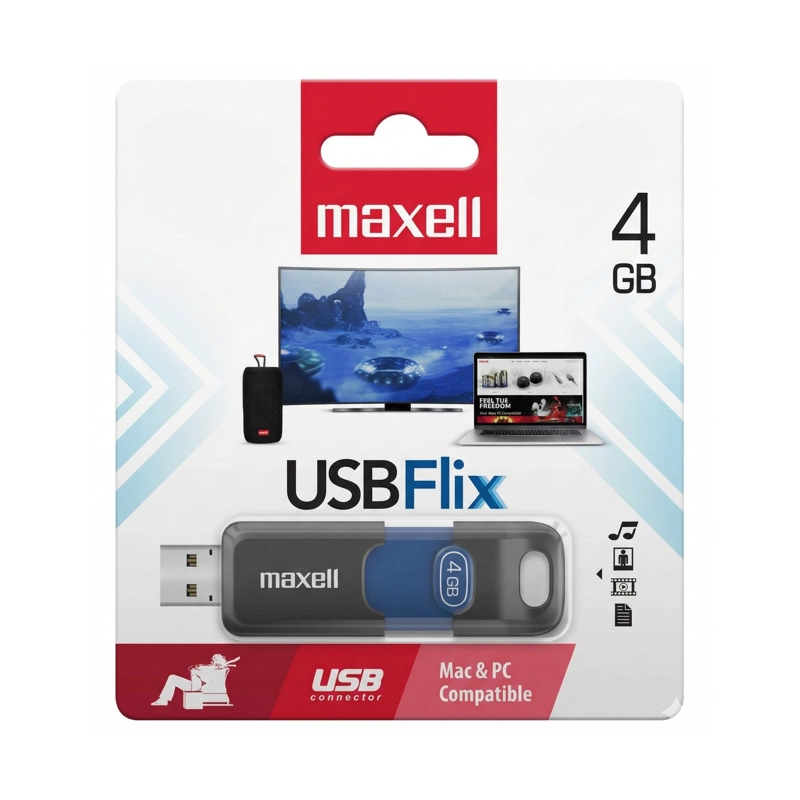PENDRIVE MAXELL USB FLIX 4GB 2.0 - 1