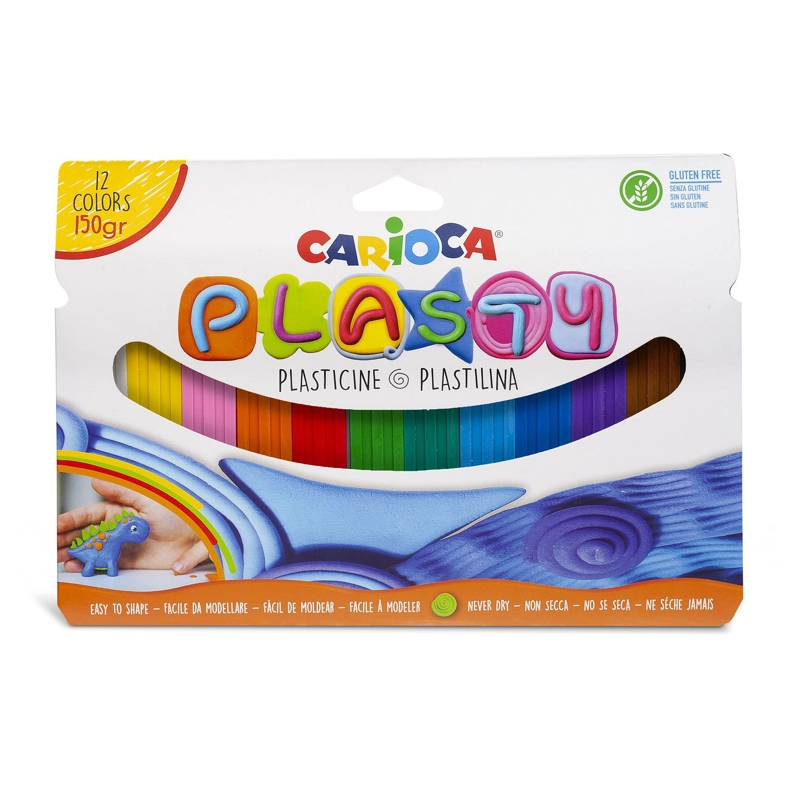 MASA PARA MODELAR CARIOCA PLASTY 150 G · 12 COLORES - 1