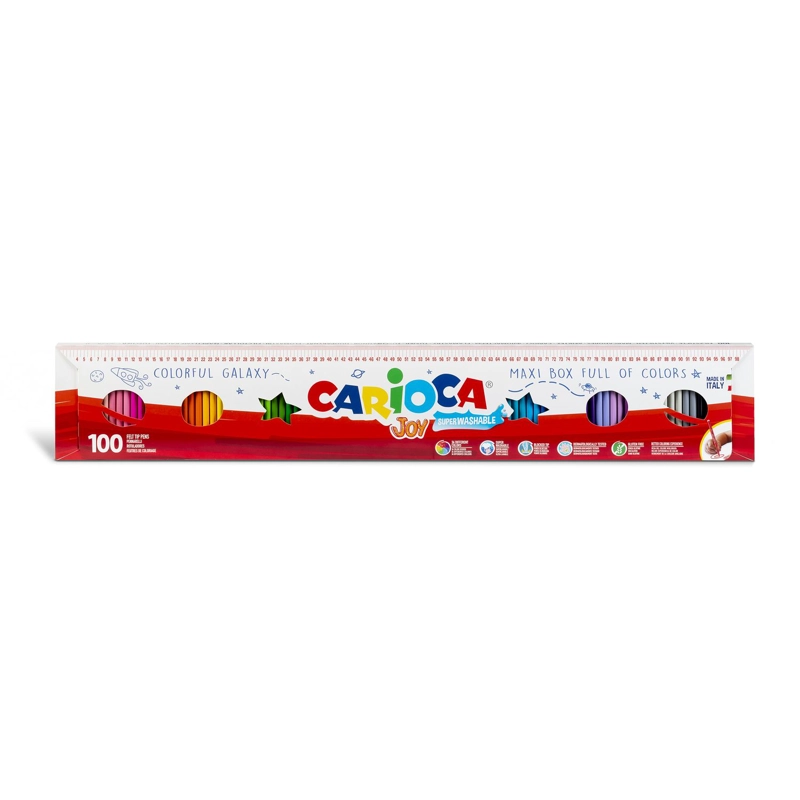 PLUMONES CARIOCA JOY 100 UNIDADES  MAXI BOX DE 1 METRO