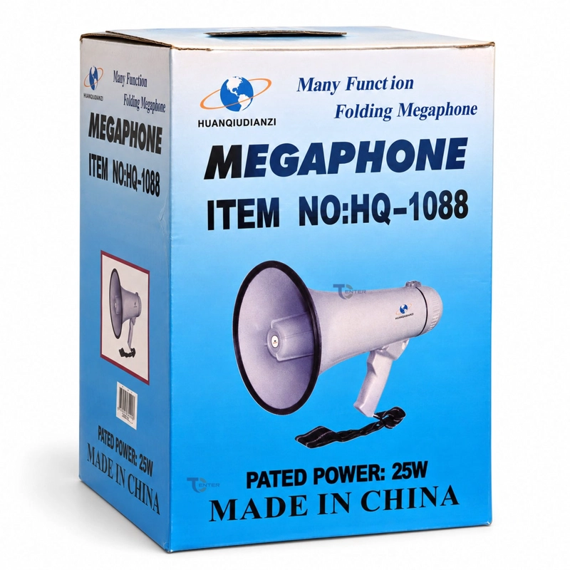 MEGAFONO GENE RICO HQ-1088 25W CON SIRENA Y GRABADORA - 4