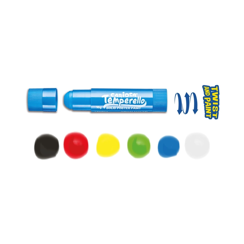 TE MPERAS SOLIDAS CARIOCA TEMPERELLO 6 COLORES SURTIDOS - 2