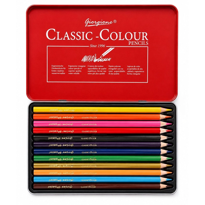 12 LAPICES DE COLORES GIORGIONE CLASSIC-COLOUR CAJA METALICA - 2