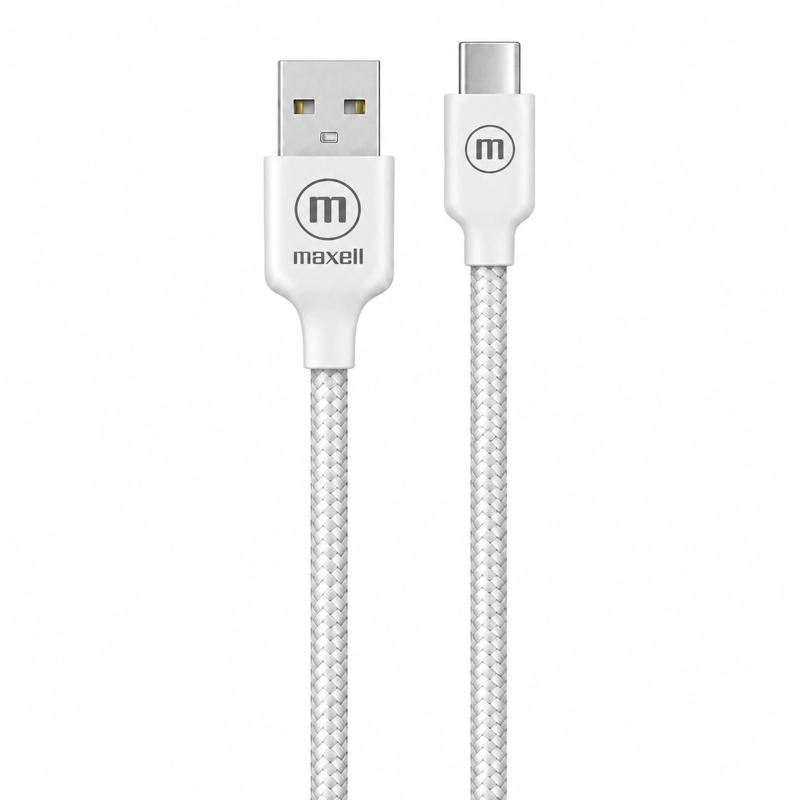 CABLE TRENZADO USB-A A USB-C MAXELL BRACW-2M 2 M BLANCO - 2