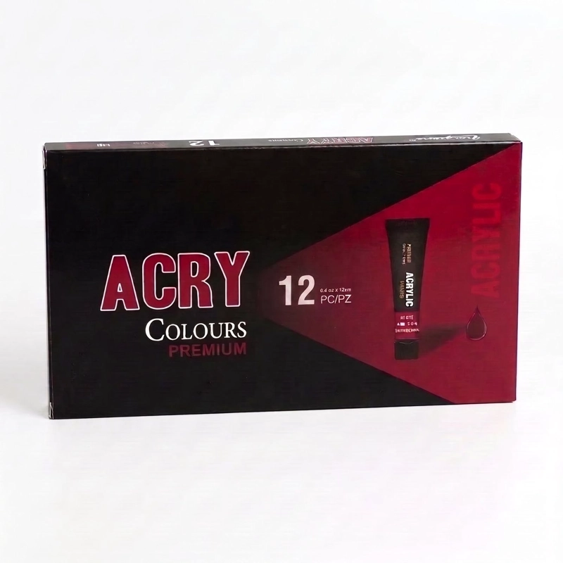SET 12 PINTURAS ACRILICAS GIORGIONE PREMIUM G-AC1205 12 ML - 1