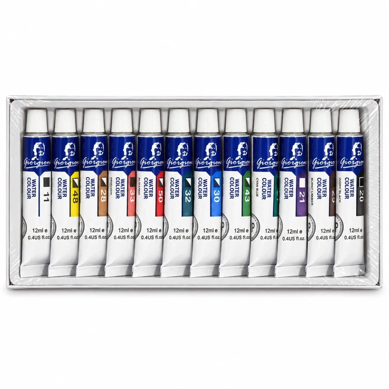 SET 12 ACUARELAS EN TUBO GIORGIONE G-7018 DE 12 ML - 2