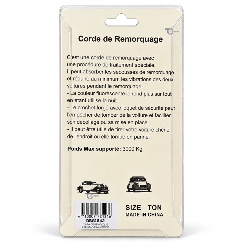 CORREA ESLINGA DE REMOLQUE 3 M 3000 KG GENE RICO DBG1642 - 5