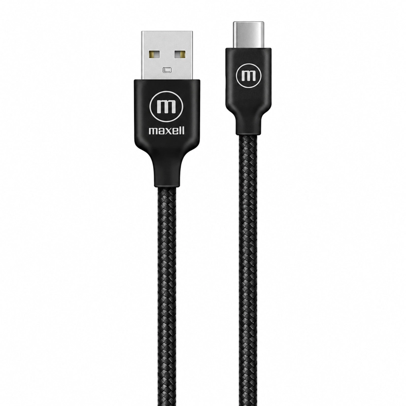 CABLE TRENZADO USB-A A USB-C MAXELL BRACB-2M 2 M NEGRO - 2