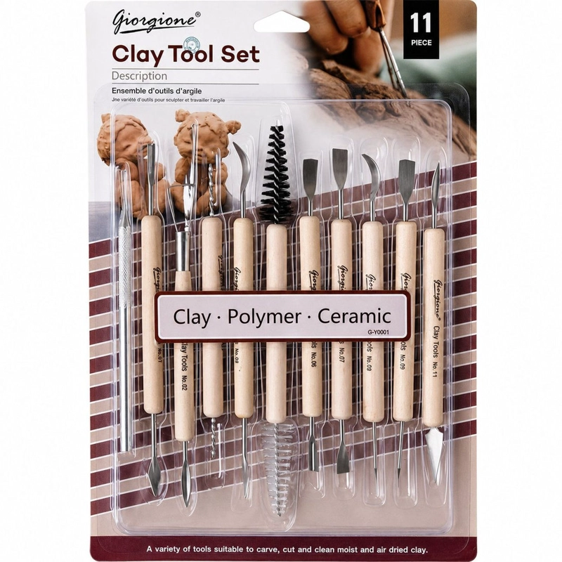 SET 11 HERRAMIENTAS MODELADO GIORGIONE G-Y0001 DOBLE EXTREMO