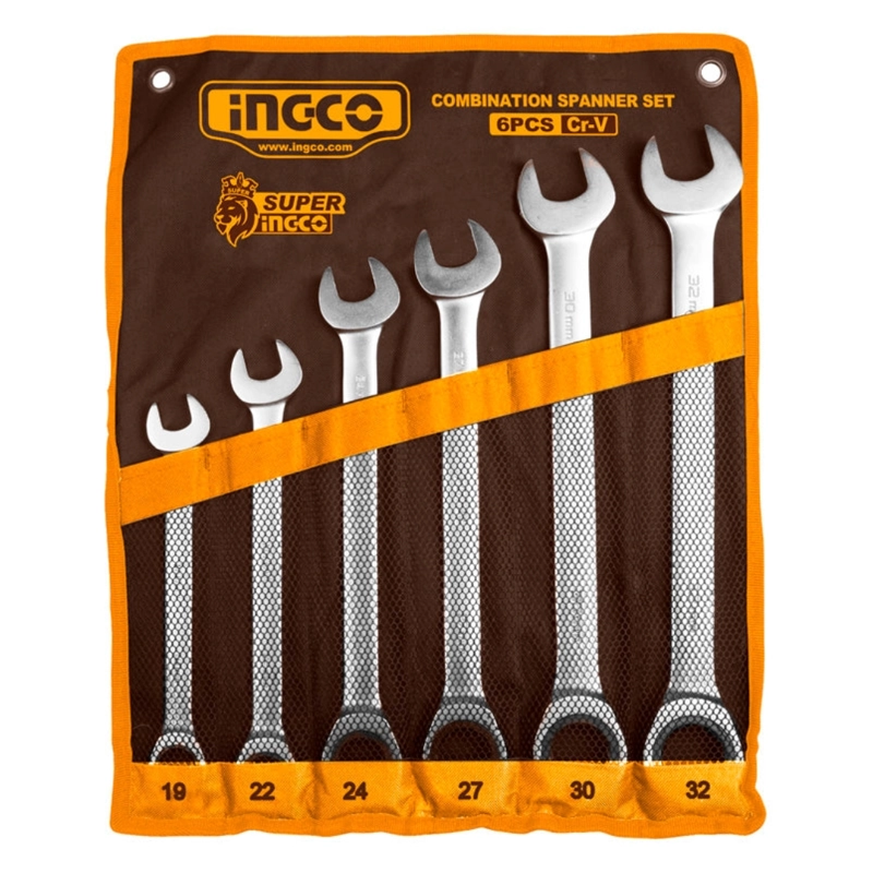 SET HERRAMIENTAS INGCO LLAVES HKSPAR1061 6 PIEZAS PUNTA/CHICHARRA INDUSTRIAL 19-32 MM - 1