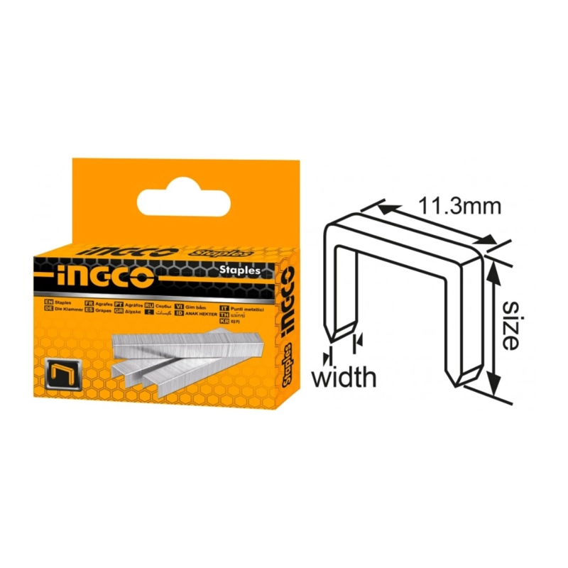 GRAPAS CAJA 1000 UNIDADES 10X0,7MM INGCO STS0110 - 2