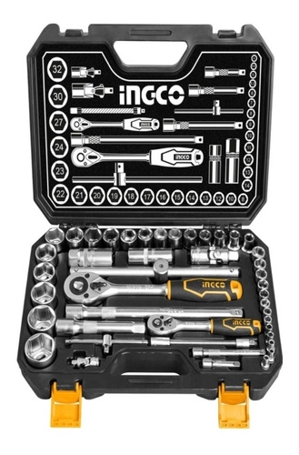SET DADOS Y CHICHARRA INDUSTRIAL 44 PIEZAS 1/2'-1/4' - 1