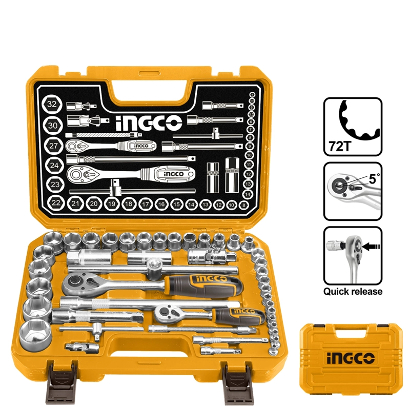 SET DADOS Y CHICHARRA INDUSTRIAL 44 PIEZAS 1/2'-1/4' - 3
