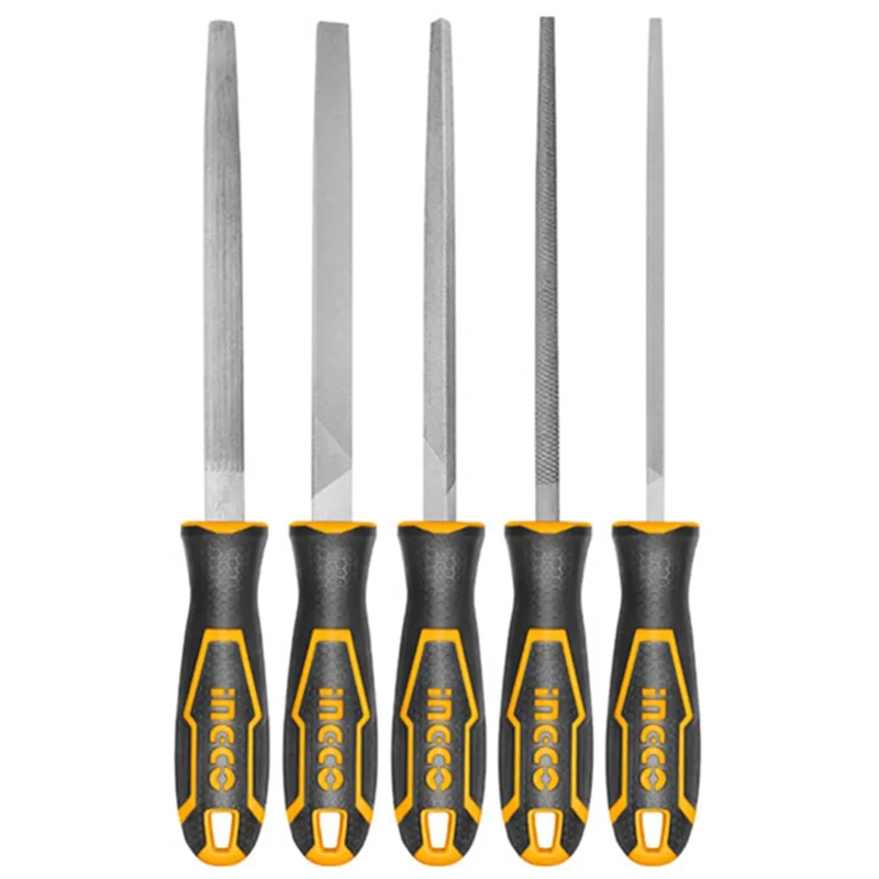 SET LIMAS INDUSTRIAL PARA METAL 5 PIEZAS 200MM/8' HKTFS0508 - 1
