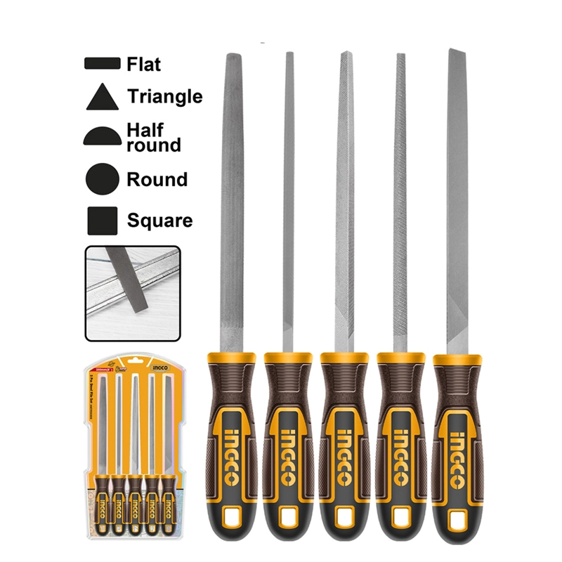 SET LIMAS INDUSTRIAL PARA METAL 5 PIEZAS 200MM/8' HKTFS0508 - 4