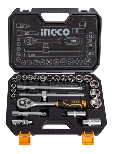 SET HERRAMIENTAS INGCO DADOS 25 PIEZAS CHICHARRA INDUSTRIAL 1/2' HKTS12251 - 1