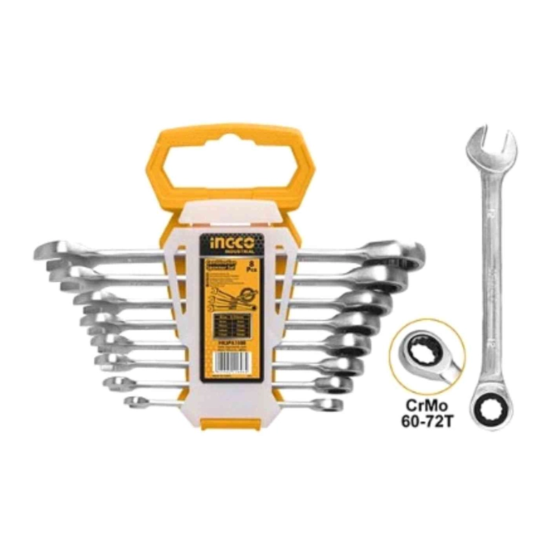 SET HERRAMIENTAS INGCO LLAVES HKSPAR1082 8 PIEZAS PUNTA/CHICHARRA INDUSTRIAL 8-19 MM - 2