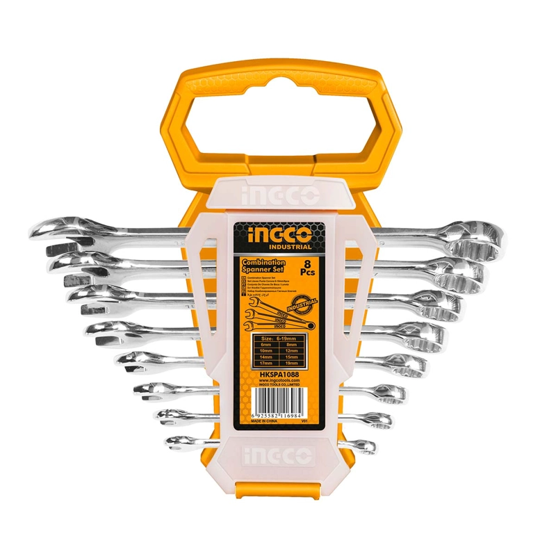 SET HERRAMIENTAS INGCO LLAVES HKSPA1088 8 PIEZAS PUNTA/CORONA INDUSTRIAL 6-19 MM - 3