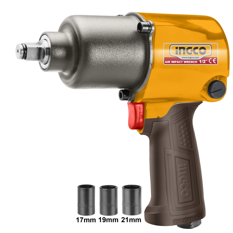 PISTOLA DE IMPACTO INDUSTRIAL NEUMATICA 1/2' 610NM INGCO - 1