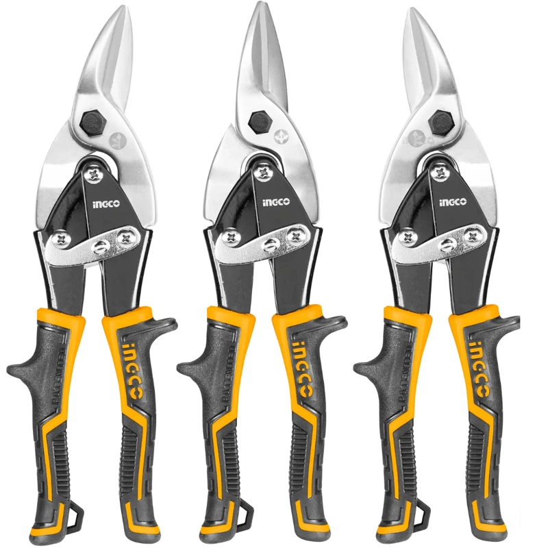 SET TIJERAS DE AVIACION 3 PIEZAS 250MM/10' INGCO HTSNK0110 - 1