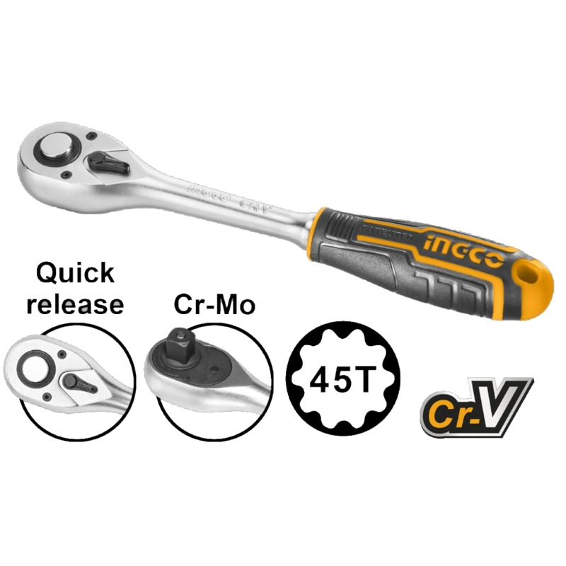 LLAVE CHICHARRA INDUSTRIAL 45T 3/8' INGCO HRTH0838 - 1