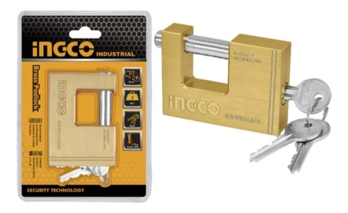 CANDADO DE SEGURIDAD BLOQUE TIPO C INDUSTRIAL 60MM INGCO - 1