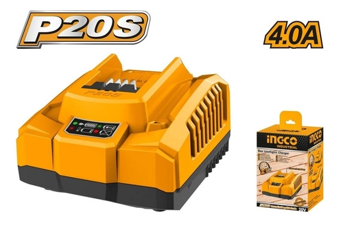 CARGADOR DE BATERIA RAPIDO 4AH INDUSTRIAL P20S 20V INGCO - 1