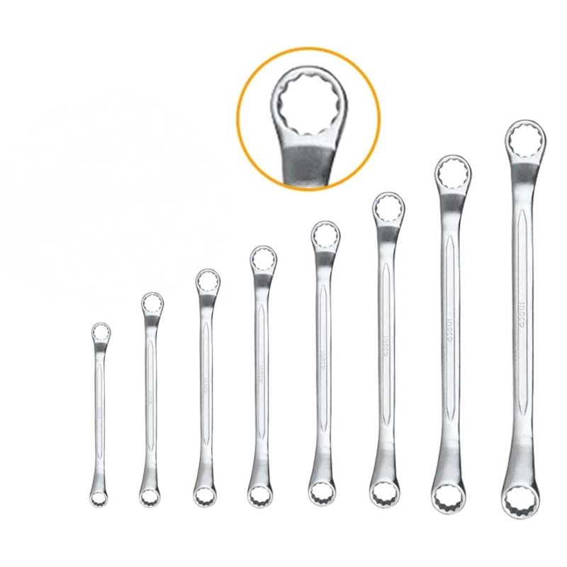 SET LLAVES CORONA/CORONA INDUSTRIAL ACODADA 8 PIEZAS 6-22MM - 3