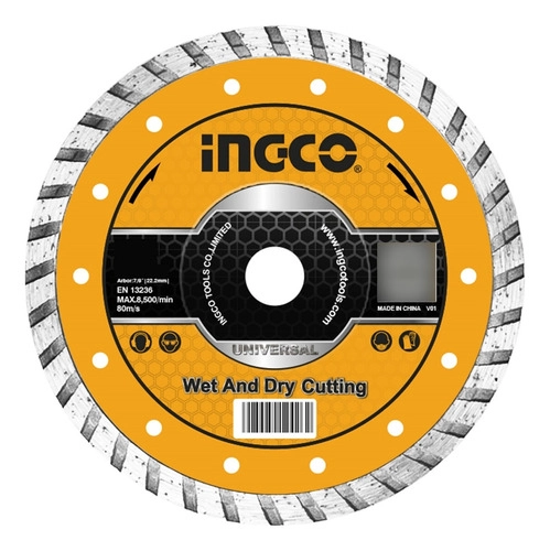 DISCO DIAMANTADO TURBO ULTRAFINO 115X0,8X22MM 4 1/2' INGCO - 1